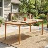 Christopher Knight Home Visola 79″ Farmhouse Patio Acacia Wood Dining Table, Indoor and Outdoor Dining Room Table for 8 Persons, Rectangular Dining Table for Backyard/Garden, Light Teak(Light Teak)