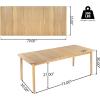 Christopher Knight Home Visola 79″ Farmhouse Patio Acacia Wood Dining Table, Indoor and Outdoor Dining Room Table for 8 Persons, Rectangular Dining Table for Backyard/Garden, Light Teak(Light Teak)