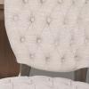 Great Deal Furniture Case Tufted Dining Chair with Cabriole Legs (Set of 2), Beige and Brown WashFinish