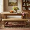 Christopher Knight Home Arford 62.8″ Indoor Pine Dining Bench, Solid Wood Bench Seat for Dining Table, Modern Oval Dining Seat, Spacious Seating, Long Footstool for Living Room Dining Room, Pine Wood