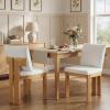 Christopher Knight Home Dagna Boucle Upholstered Dining Chairs Set of 2, Solid Wood Dining Room Chair, Modern Kitchen Side Chair with Back Pillow, Beige+Natural(Beige+natural)
