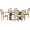 Christopher Knight Home Derring 7 Piece Dining Set – Gray Plaid/Natural