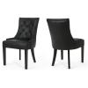 Christopher Knight Home Hayden Fabric Dining Chairs, 2-Pcs Set,Polyester, Light Grey(Black + Dark Brown)