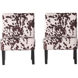 Christopher Knight Home Kassi Fabric Dining Chair, Blue / Navy(Milk Cow)