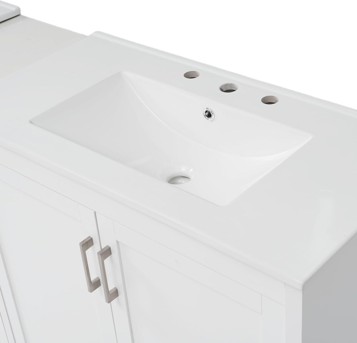 image:imageChristopher Knight Home Berkin 84 Modern Double Bathroom Vanity with Sink Combo Modern Freestanding Bathroom Sink Cabinet with Adjustable ShelfDrawer Bathroom Storage Cabinet with Sink ComboWhiteWhite