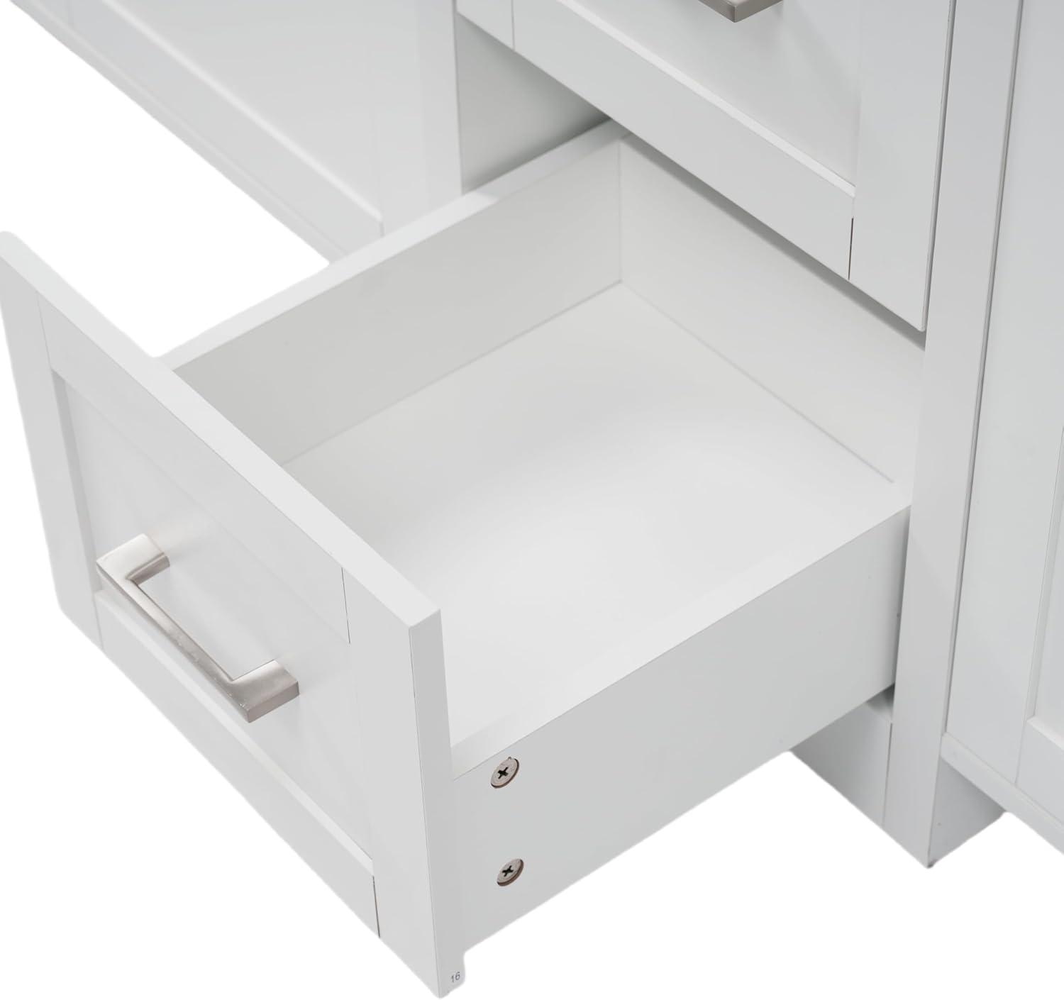 image:imageChristopher Knight Home Berkin 84 Modern Double Bathroom Vanity with Sink Combo Modern Freestanding Bathroom Sink Cabinet with Adjustable ShelfDrawer Bathroom Storage Cabinet with Sink ComboWhiteWhite