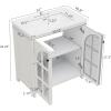 Christopher Knight Home Grele 31″ Vintage Bathroom Vanity with Sink Combo Set, Modern Freestanding Bathroom Sink Cabinet with Adjustable Shelf, Bathroom Storage Cabinet with Sink Combo Set, Natural(Antique White)