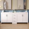 Christopher Knight Home Berkin 84″ Modern Double Bathroom Vanity with Sink Combo, Modern Freestanding Bathroom Sink Cabinet with Adjustable Shelf+Drawer, Bathroom Storage Cabinet with Sink Combo,White(White)