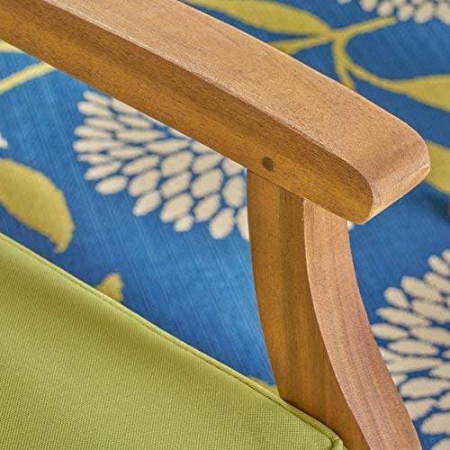 image:imageChristopher Knight Home Alva Outdoor 7Piece Acacia Wood Dining Set Teak FinishTeak FinishGreen