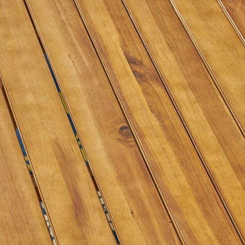 image:imageChristopher Knight Home Alva Outdoor 7Piece Acacia Wood Dining Set Teak FinishTeak FinishGreen