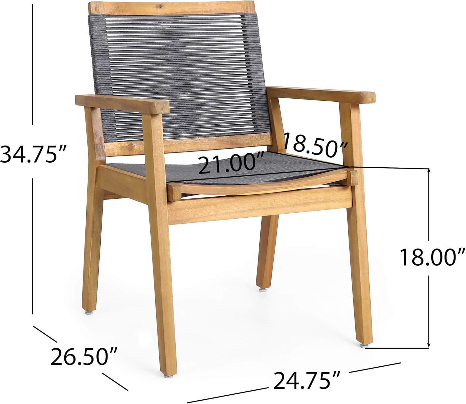 image:imageChristopher Knight Home Ashley Outdoor 7 Piece Acacia Wood Dining Teak and Dark Gray