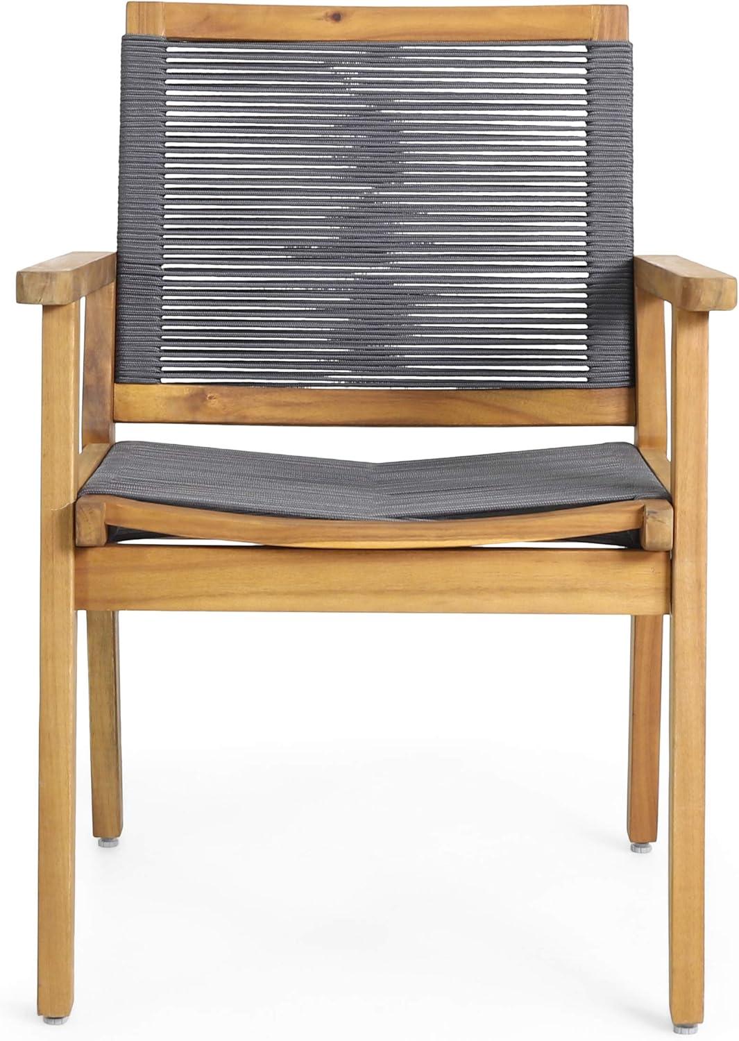 image:imageChristopher Knight Home Ashley Outdoor 7 Piece Acacia Wood Dining Teak and Dark Gray