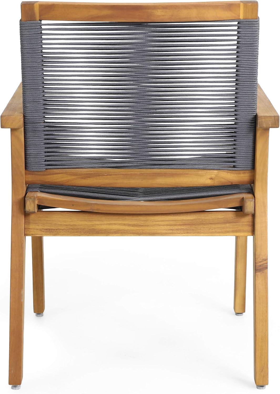 image:imageChristopher Knight Home Ashley Outdoor 7 Piece Acacia Wood Dining Teak and Dark Gray