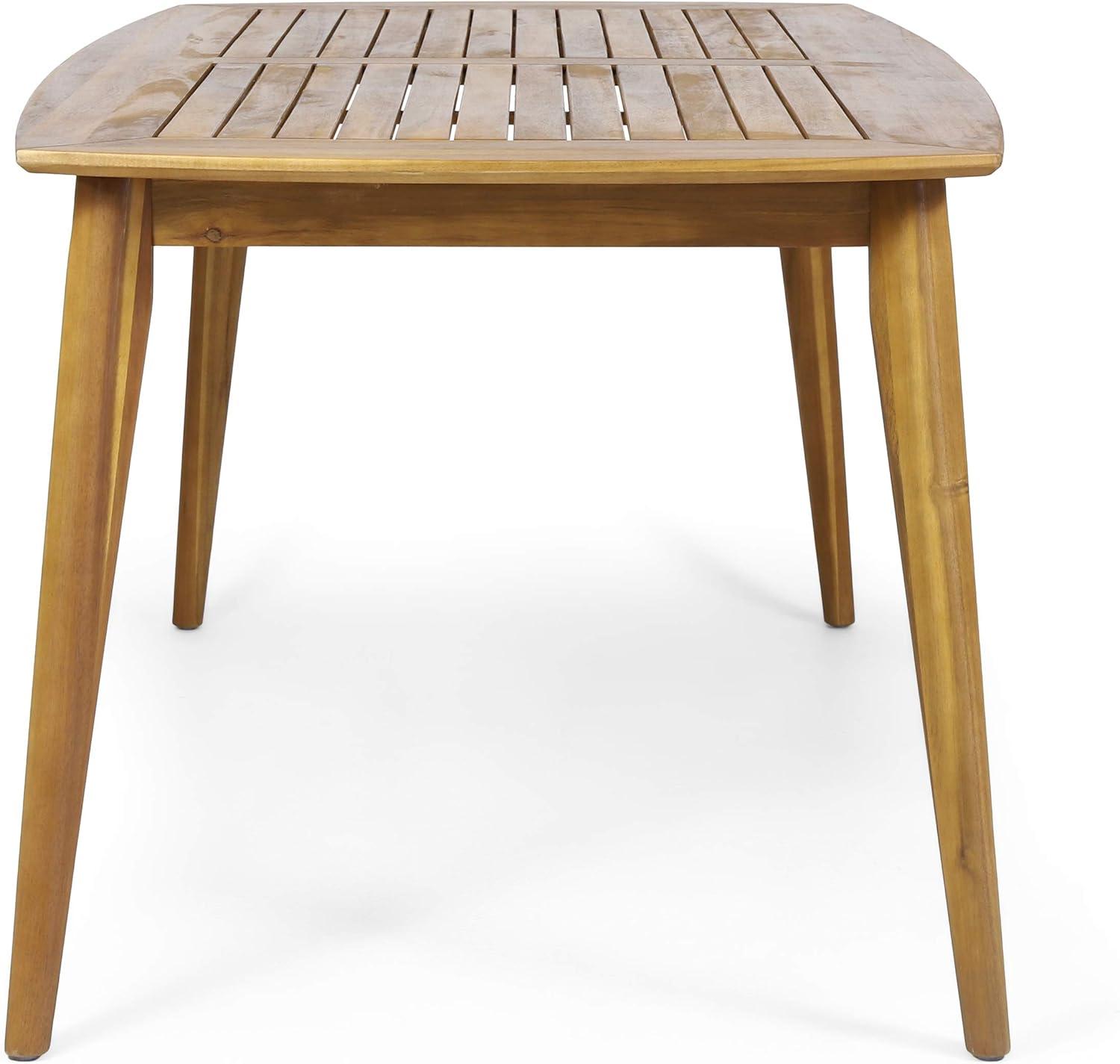 image:imageChristopher Knight Home Ashley Outdoor 7 Piece Acacia Wood Dining Teak and Dark Gray