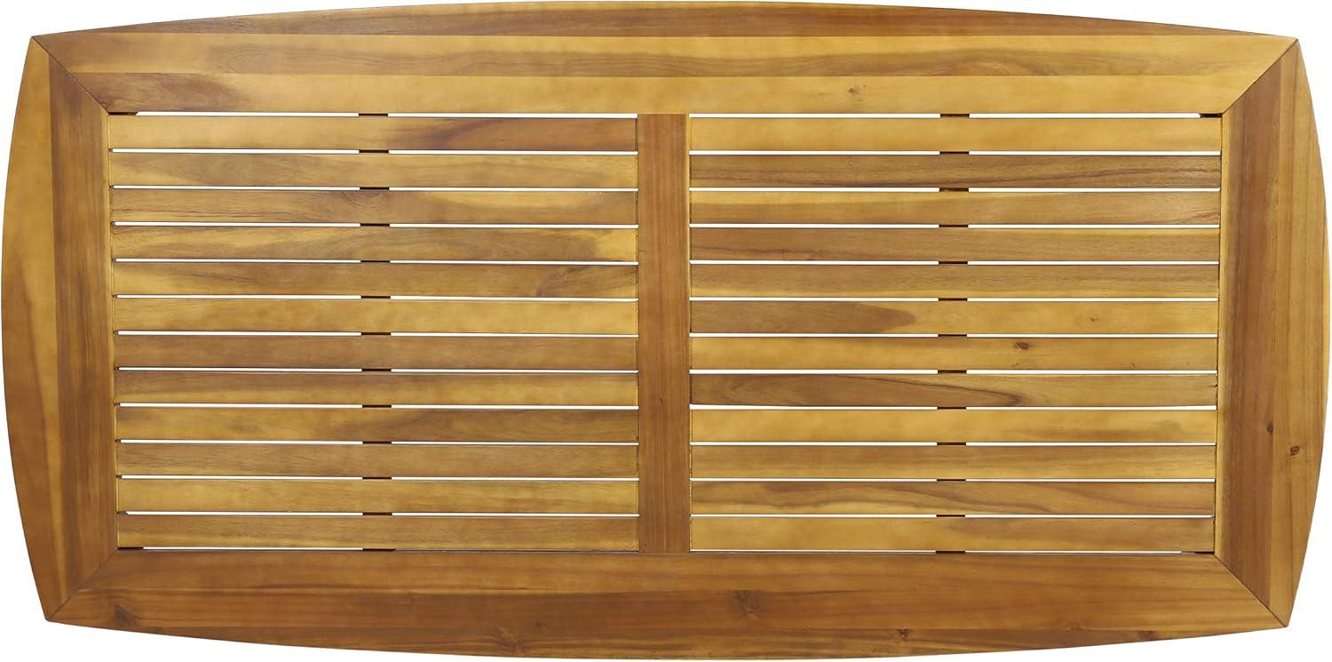 image:imageChristopher Knight Home Ashley Outdoor 7 Piece Acacia Wood Dining Teak and Dark Gray