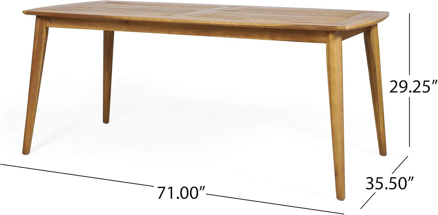image:imageChristopher Knight Home Ashley Outdoor 7 Piece Acacia Wood Dining Teak and Dark Gray
