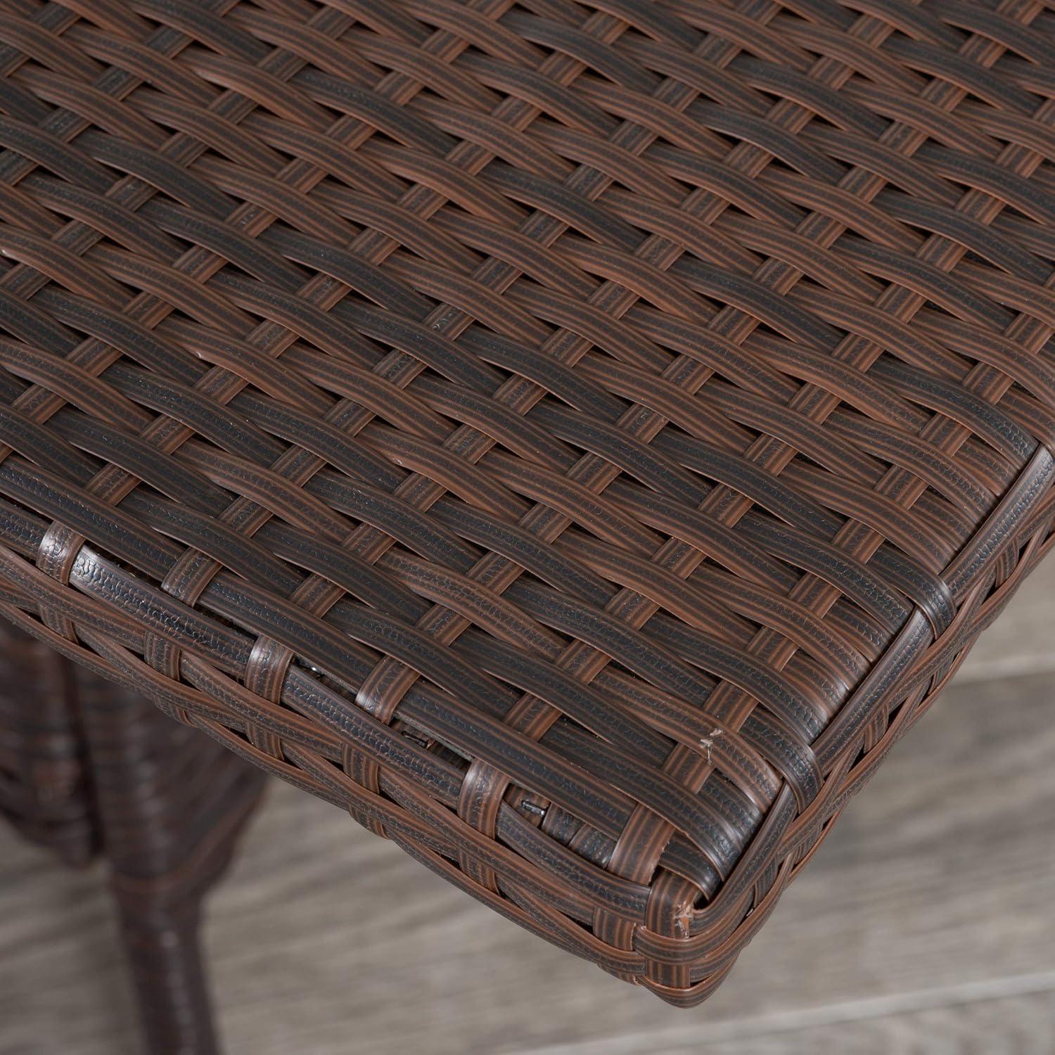 image:imageChristopher Knight Home Danielle Outdoor Wicker Square Dining Set 5Pcs Set Multibrown