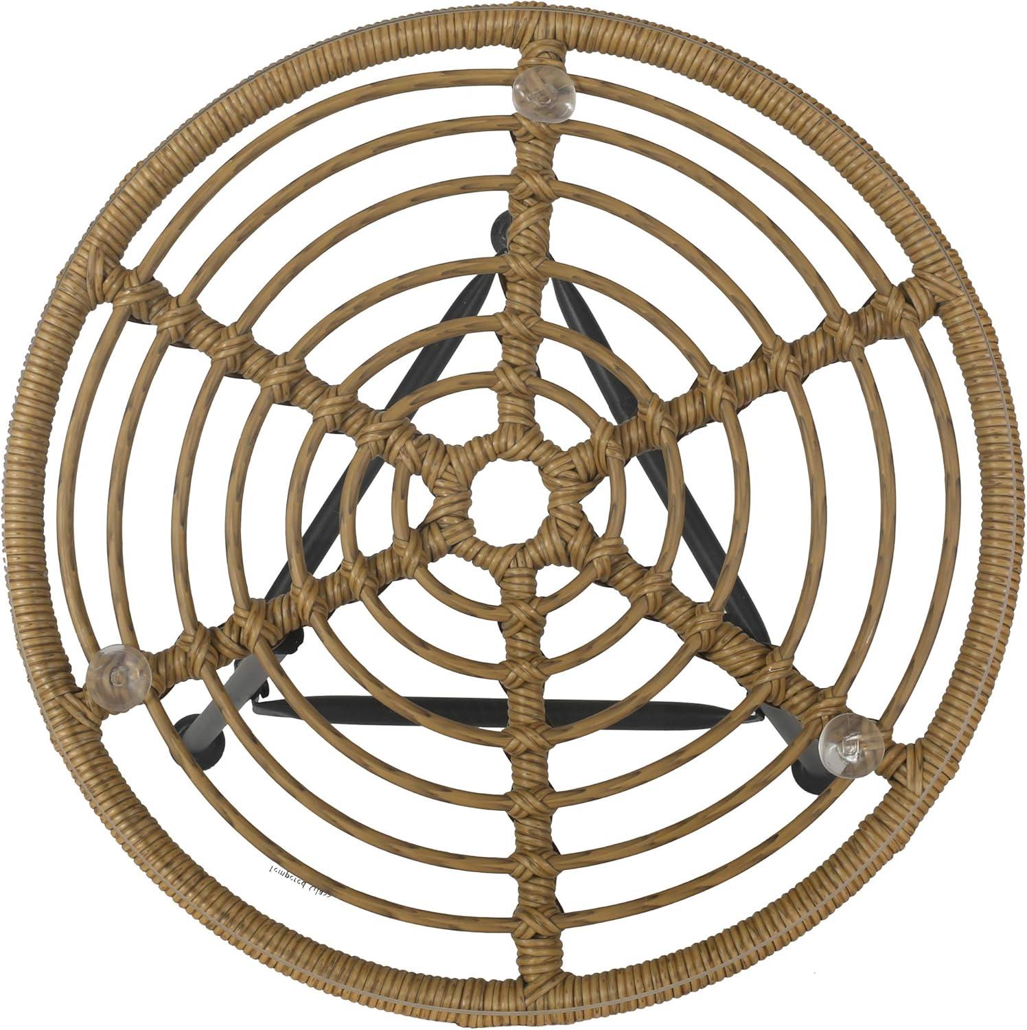 image:imageChristopher Knight Home Grace Outdoor 3 Piece Wicker Chat Set Light Brown Beige and Black