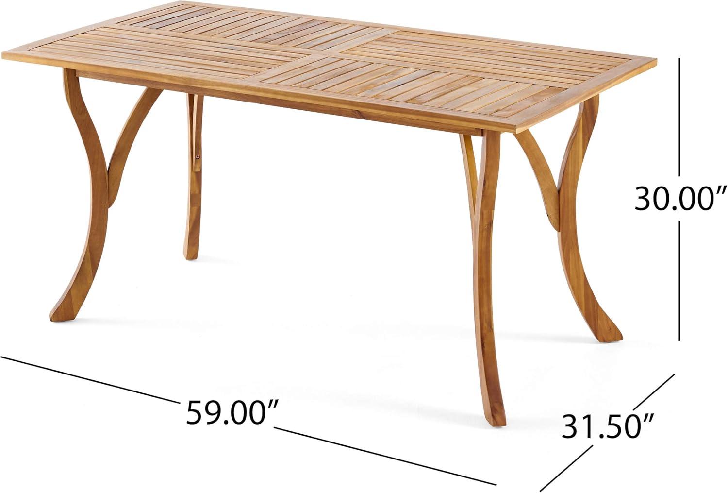 image:imageChristopher Knight Home Hermosa Acacia Dining Set 7Pcs Set Teak FinishAcacia Dining Set
