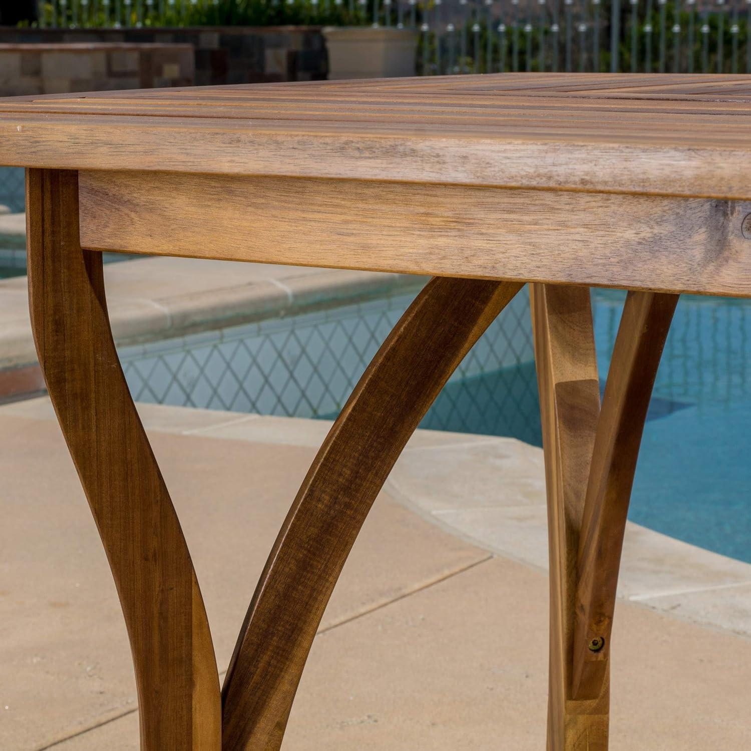 image:imageChristopher Knight Home Hermosa Acacia Dining Set 7Pcs Set Teak FinishAcacia Dining Set