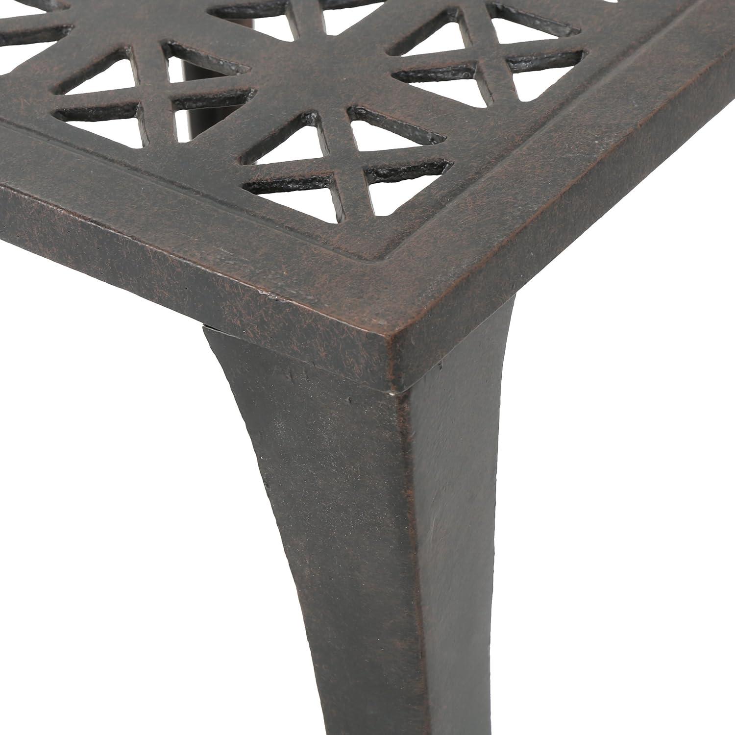image:imageChristopher Knight Home Kai Outdoor Cast Aluminum Chat Set 3Pcs Set Bronze Finished