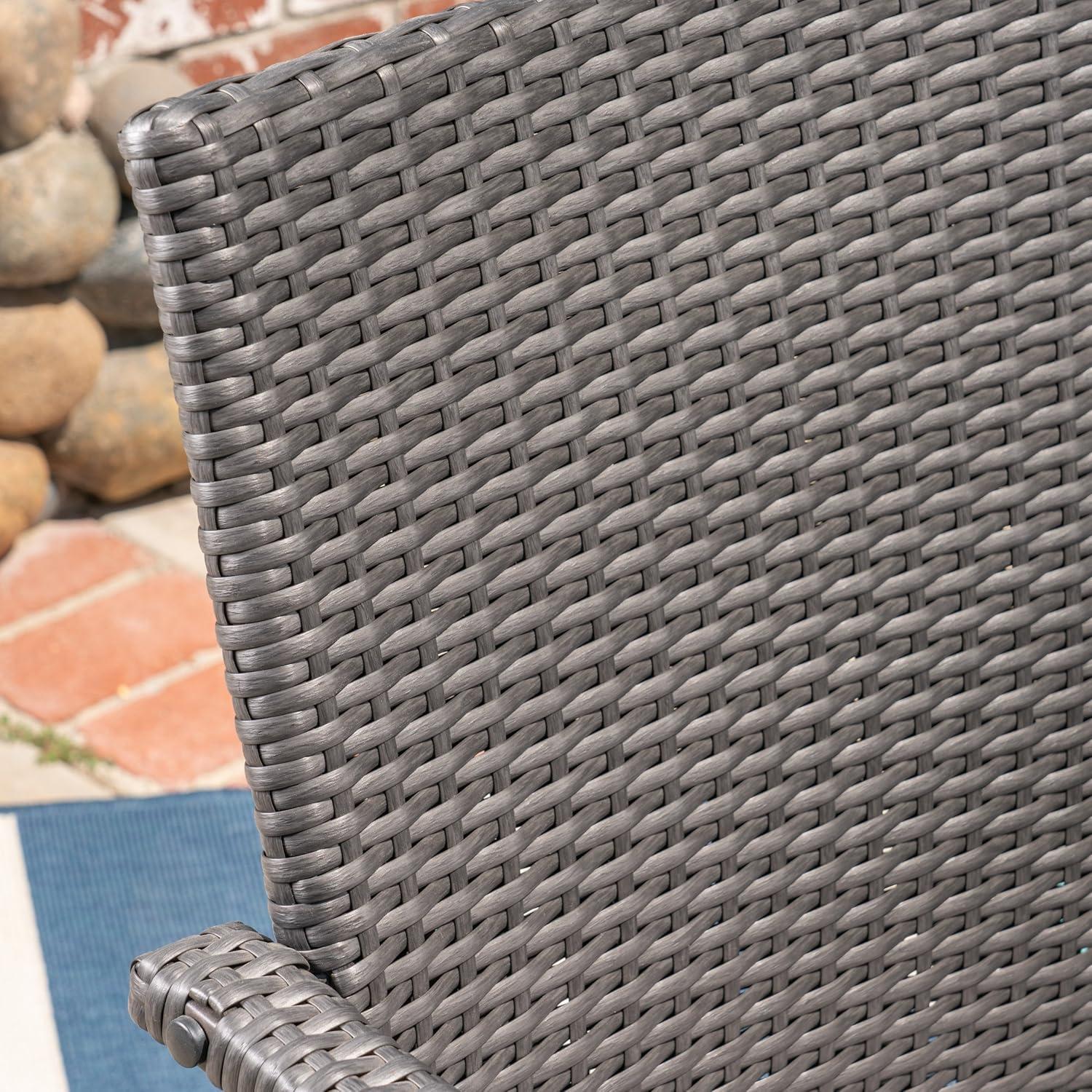 image:imageChristopher Knight Home Lena Outdoor 7 Piece Wicker Dining Set Grey Cushions