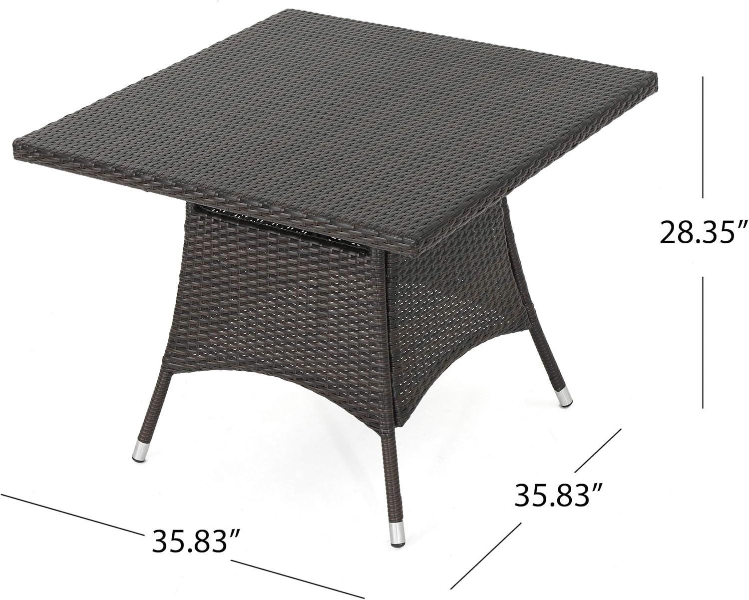image:imageChristopher Knight Home Wesley Outdoor Wicker Dining Set 5Pcs Set Multibrown