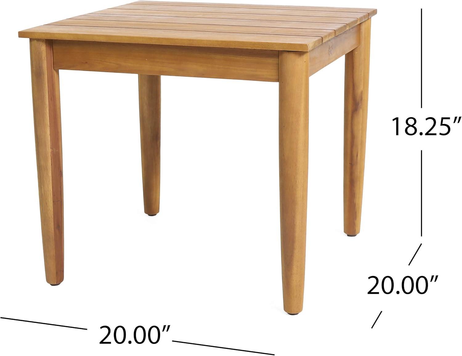 image:imageEudora Outdoor Acacia Wood 2 Seater Chat Set Teak and Dark Gray