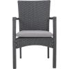 Christopher Knight Home Amanda Outdoor Wood and Wicker Expandable 8 Seater Dining Set, 22.25 “W x 25 “D x 35 “H, Gray
