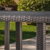 Christopher Knight Home Arcade Outdoor Wicker Square Dining Set with Water Resistant Cushions, 9-Pcs Set, Grey / Light Grey Cushion