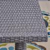 Christopher Knight Home Aristo Outdoor Wicker Square Dining Set with Water Resistant Cushions, 9-Pcs Set, Grey / Silver Cushions