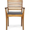 Christopher Knight Home Atlantic Outdoor Acacia Wood and Iron 9 Piece Dining Set with Cushion, 22.75 “W x 22.75 “D x 33.25 “H, Teak + Black + Dark Gray