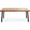 Christopher Knight Home Avon Outdoor Acacia Wood Dining Set, 7-Pcs Set, Teak Finish With Rustic Metal Accents