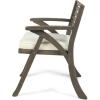 Christopher Knight Home Baia Outdoor 7 Piece Acacia Wood Dining Set, Gray Finish/Cream