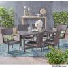 Christopher Knight Home Cain Outdoor 7 Piece Wicker Dining Set, Multibrown