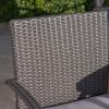 Christopher Knight Home Chadney Outdoor Wicker Square Dining Set with Water Resistant Cushions, 9-Pcs Set, Grey / Grey Cushions