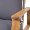Christopher Knight Home Edwina Outdoor 4 Seater Chat Set with Cushions, Teak Finish, Dark Gray