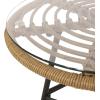 Christopher Knight Home Grace Outdoor 3 Piece Wicker Chat Set, Light Brown, Beige, and Black