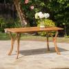 Christopher Knight Home Hermosa Acacia Dining Set, 7-Pcs Set, Teak Finish(Acacia Dining Set)