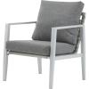 Christopher Knight Home Nadine Outdoor Rope Accent Chair, Aluminum Woven Rope Back Club Chair, Open-Weave Armchair, Sleek Patio Lounge Chair with Cushions for Gardern Yard Balcony Poolside, Gray(Silver)