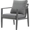 Christopher Knight Home Nadine Outdoor Rope Accent Chair, Aluminum Woven Rope Back Club Chair, Open-Weave Armchair, Sleek Patio Lounge Chair with Cushions for Gardern Yard Balcony Poolside, Gray(Grey)