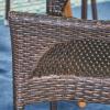 Christopher Knight Home Nash Outdoor 5 Piece Wood and Wicker Dining Set, Teak Finish/Multi Brown