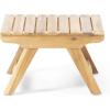 Christopher Knight Home Outdoor Acacia Wood 6 Seater Chat Set with Side Table and Coffee Table, Teak and White