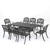 Christopher Knight Home Abigal Outdoor Cast Aluminum Dining Set, 9-Pcs Set, Shiny Copper Finish