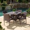 Christopher Knight Home Arden Outdoor Wicker Dining Set, 5-Pcs Set, Multibrown