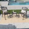 Christopher Knight Home Kai Outdoor Cast Aluminum Chat Set, 3-Pcs Set, Bronze Finished