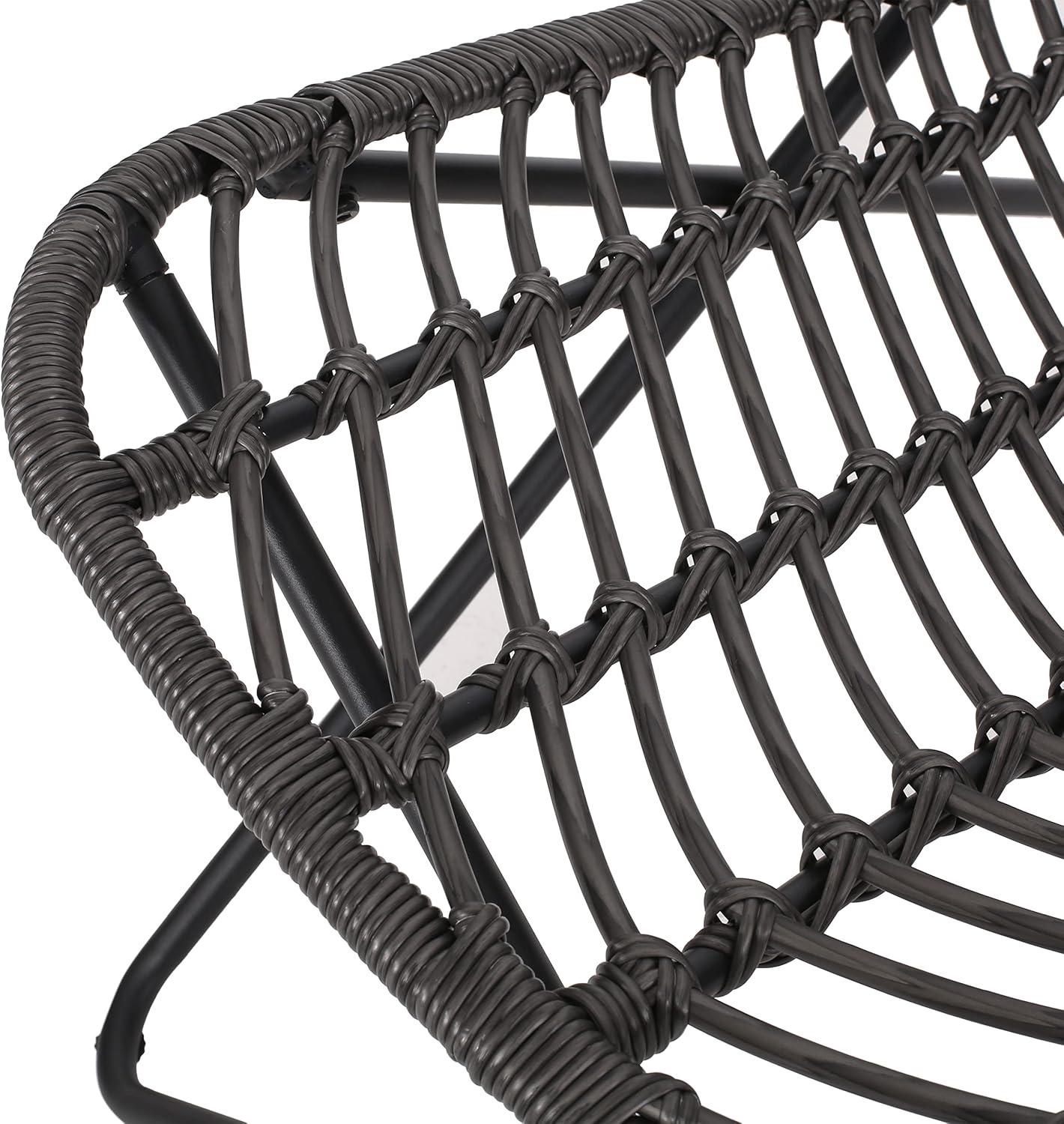 image:imageChristopher Knight Home Galtin Outdoor Accent Chairs Wicker GrayBlack Set of 2