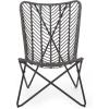 Christopher Knight Home Galtin Outdoor Accent Chairs – Wicker – Gray/Black (Set of 2)
