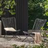 Christopher Knight Home Galtin Outdoor Accent Chairs – Wicker – Gray/Black (Set of 2)