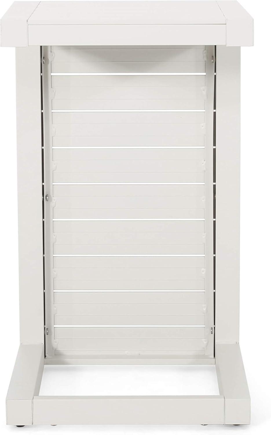 image:imageChristopher Knight Home Jesse Coral Outdoor Modern Aluminum CShaped End Table WhiteWhite